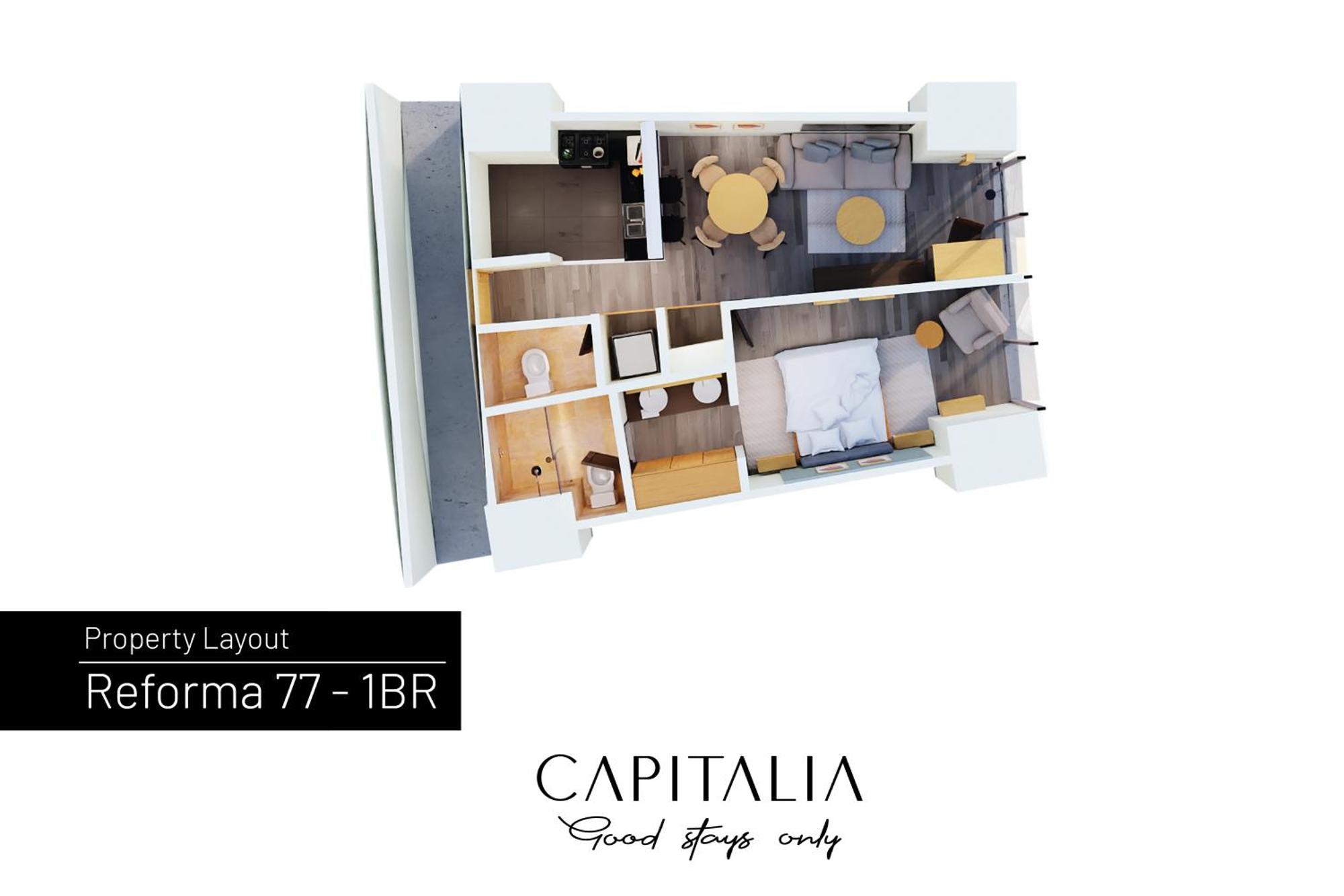 Capitalia - Apartments - Reforma Centro Meksika Oda fotoğraf